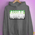 Assume Nothing Aromantic Pride Flag Hoodie - Grey Heather